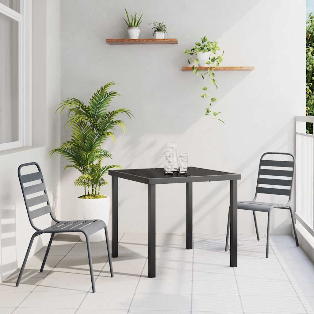 Ensemble de salle à manger pour jardin 3 pcs Anthracite - XIOS