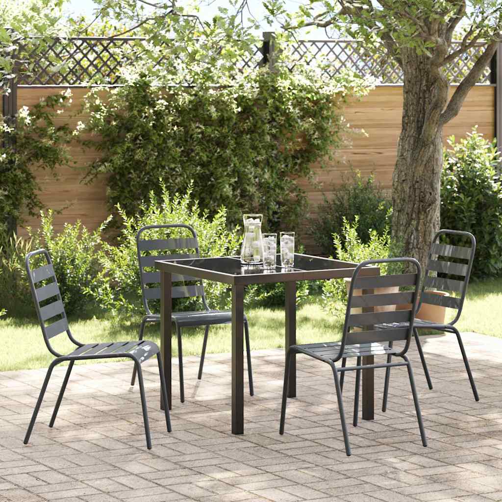Ensemble de salle à manger pour jardin 5 pcs Anthracite - XIOS