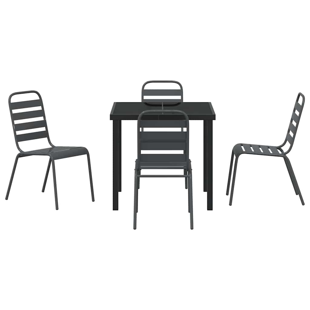 Ensemble de salle à manger pour jardin 5 pcs Anthracite - XIOS