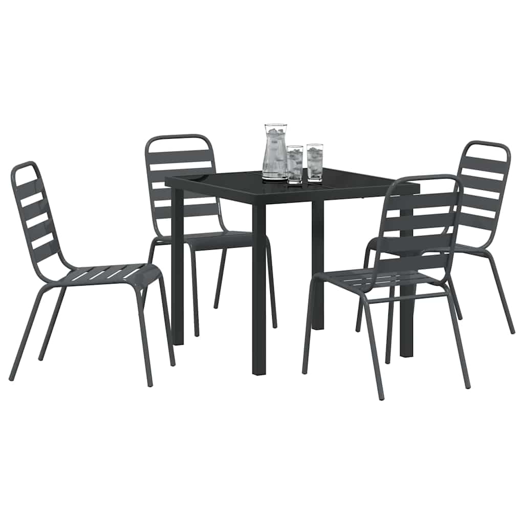 Ensemble de salle à manger pour jardin 5 pcs Anthracite - XIOS
