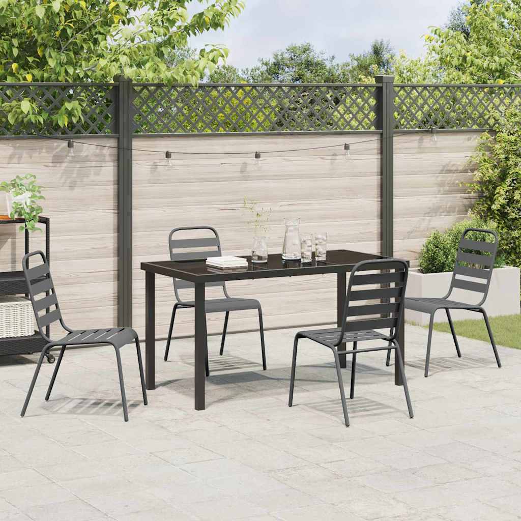 Ensemble de salle à manger pour jardin 5 pcs Anthracite - XIOS