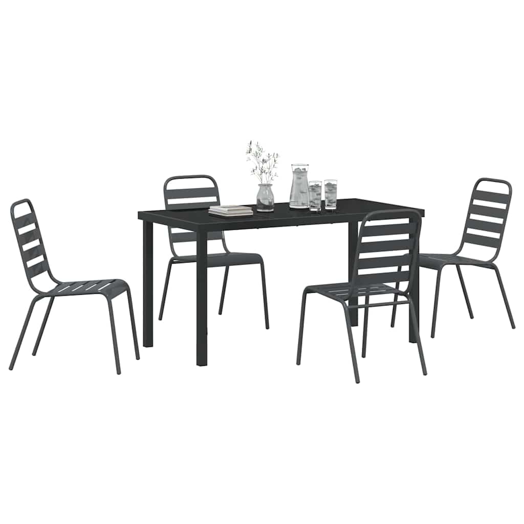 Ensemble de salle à manger pour jardin 5 pcs Anthracite - XIOS