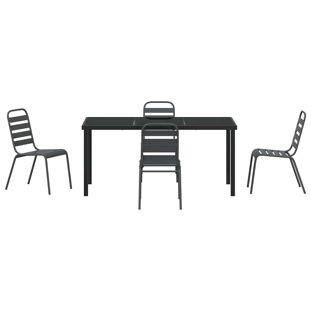 Ensemble de salle à manger pour jardin 5 pcs Anthracite - XIOS