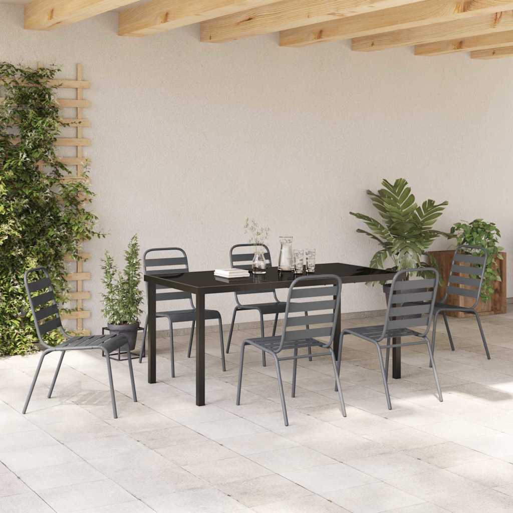 Ensemble de salle à manger pour jardin 7 pcs Anthracite - XIOS
