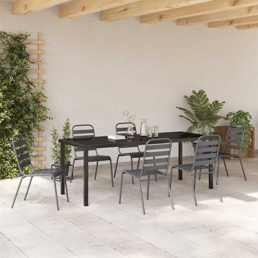 Ensemble de salle à manger pour jardin 7 pcs Anthracite - XIOS