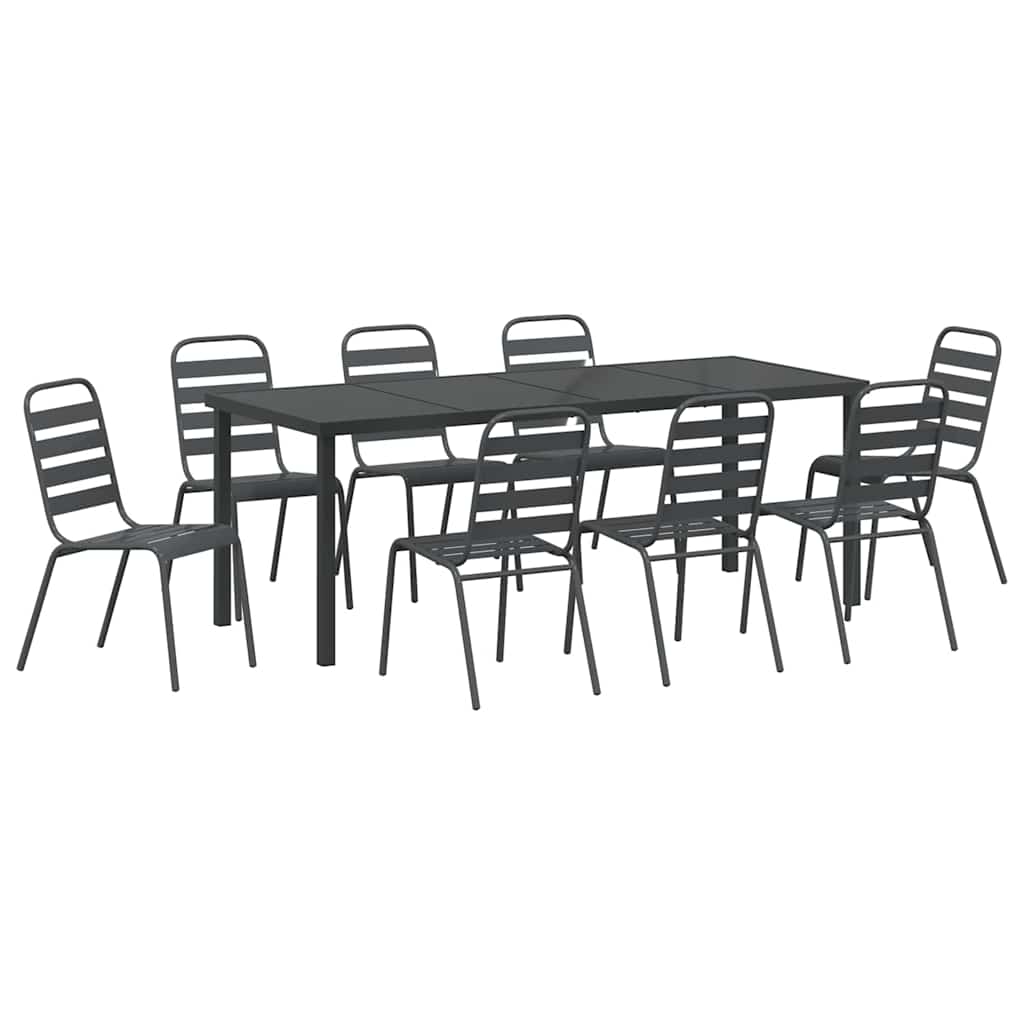Ensemble de salle à manger pour jardin 9 pcs Anthracite - XIOS