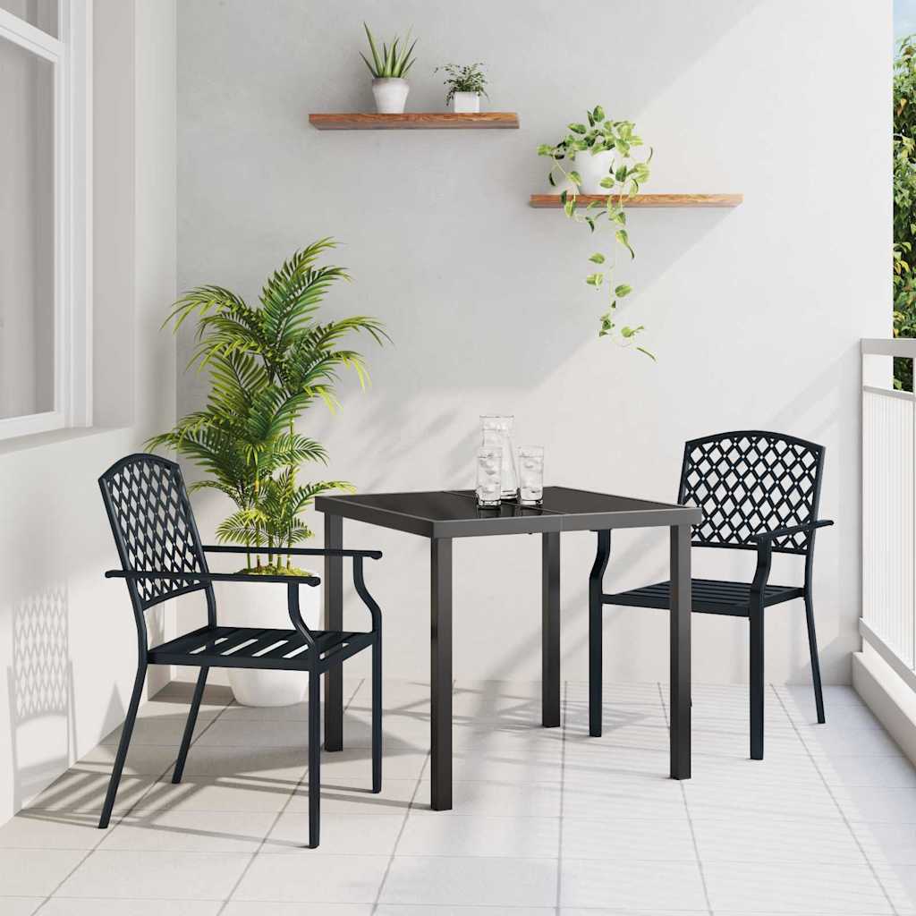 Ensemble de salle à manger pour jardin 3 pcs Anthracite - XIOS