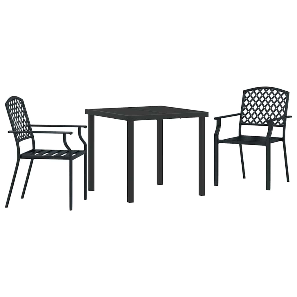 Ensemble de salle à manger pour jardin 3 pcs Anthracite - XIOS
