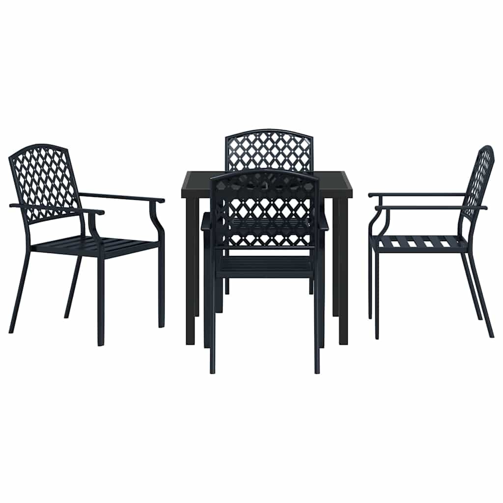 Ensemble de salle à manger pour jardin 5 pcs Anthracite - XIOS