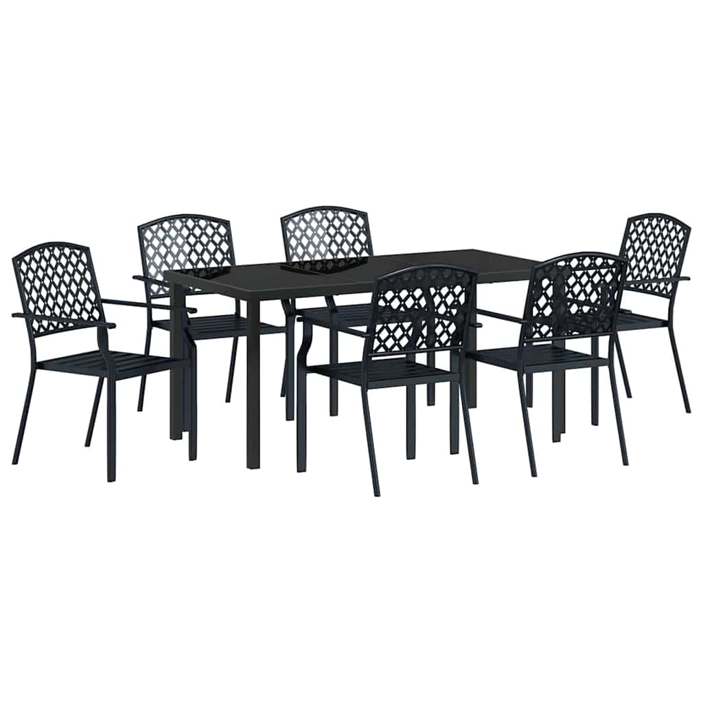 Ensemble de salle à manger pour jardin 7 pcs Anthracite - XIOS