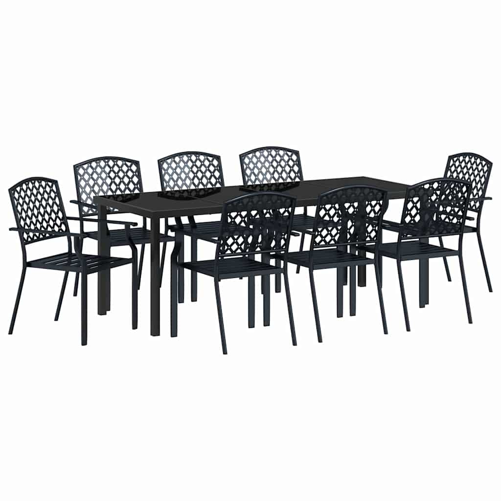 Ensemble de salle à manger pour jardin 9 pcs Anthracite - XIOS