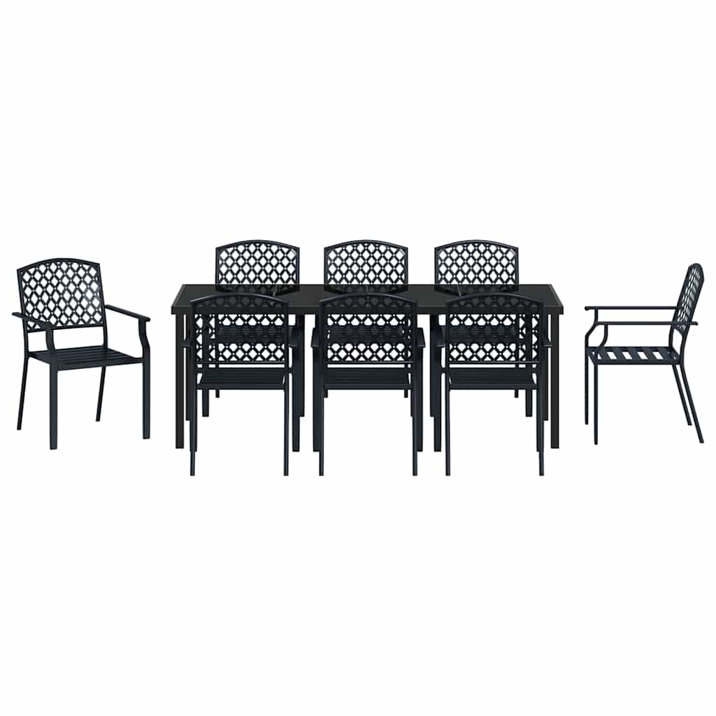 Ensemble de salle à manger pour jardin 9 pcs Anthracite - XIOS
