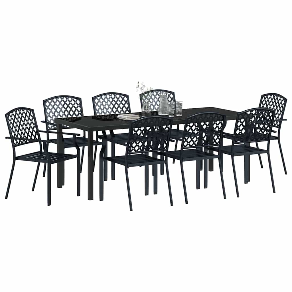 Ensemble de salle à manger pour jardin 9 pcs Anthracite - XIOS