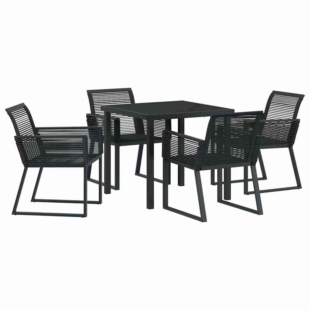 Ensemble de salle à manger pour jardin 5 pcs Noir - XIOS