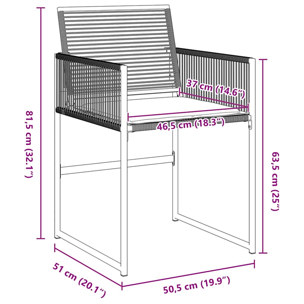 Ensemble de salle à manger pour jardin 5 pcs Noir polyrotin - XIOS