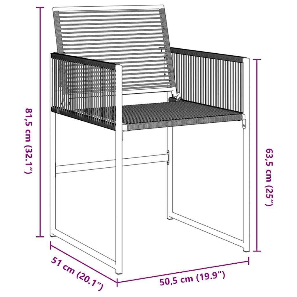 Ensemble de salle à manger pour jardin 5 pcs Noir polyrotin - XIOS