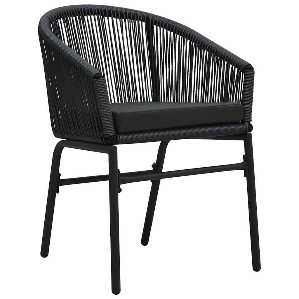 Ensemble de salle à manger pour jardin 3 pcs Noir - XIOS