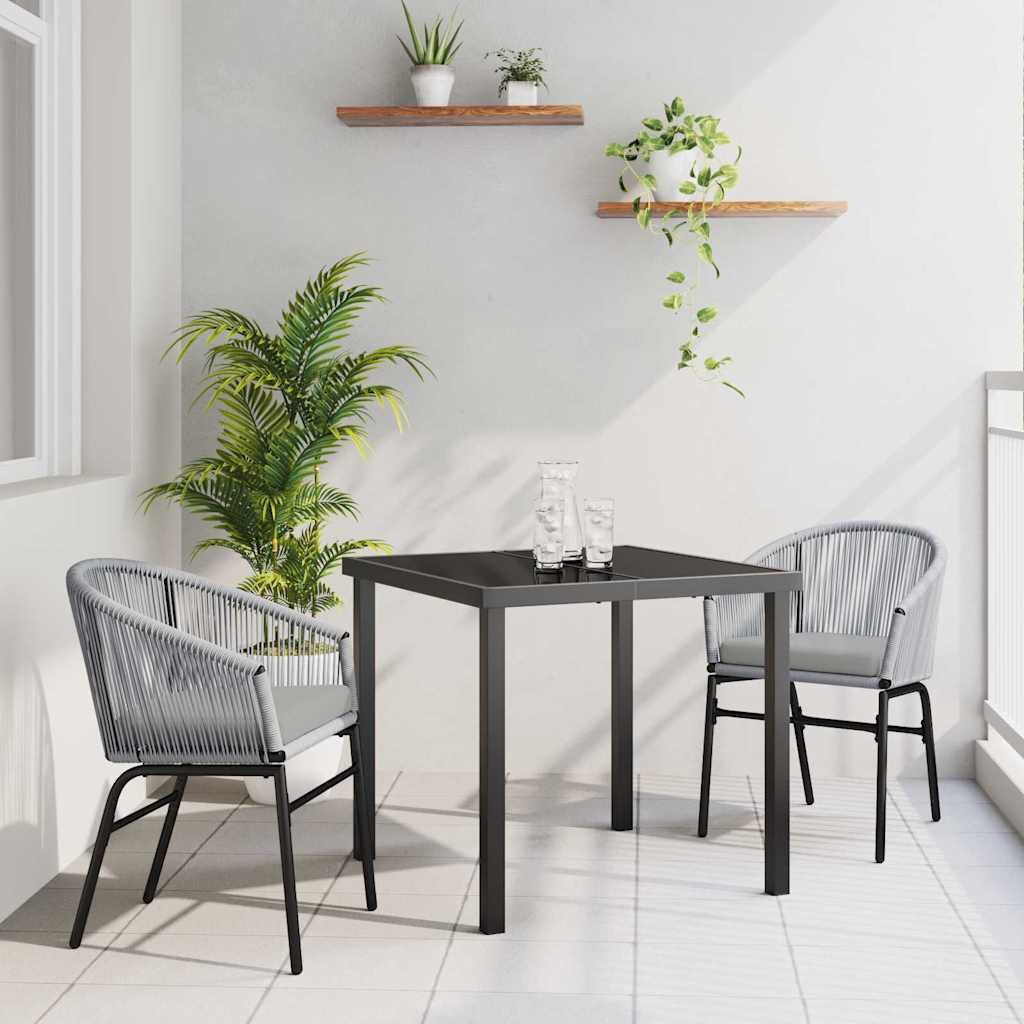 Ensemble de salle à manger pour jardin 3 pcs Anthracite - XIOS