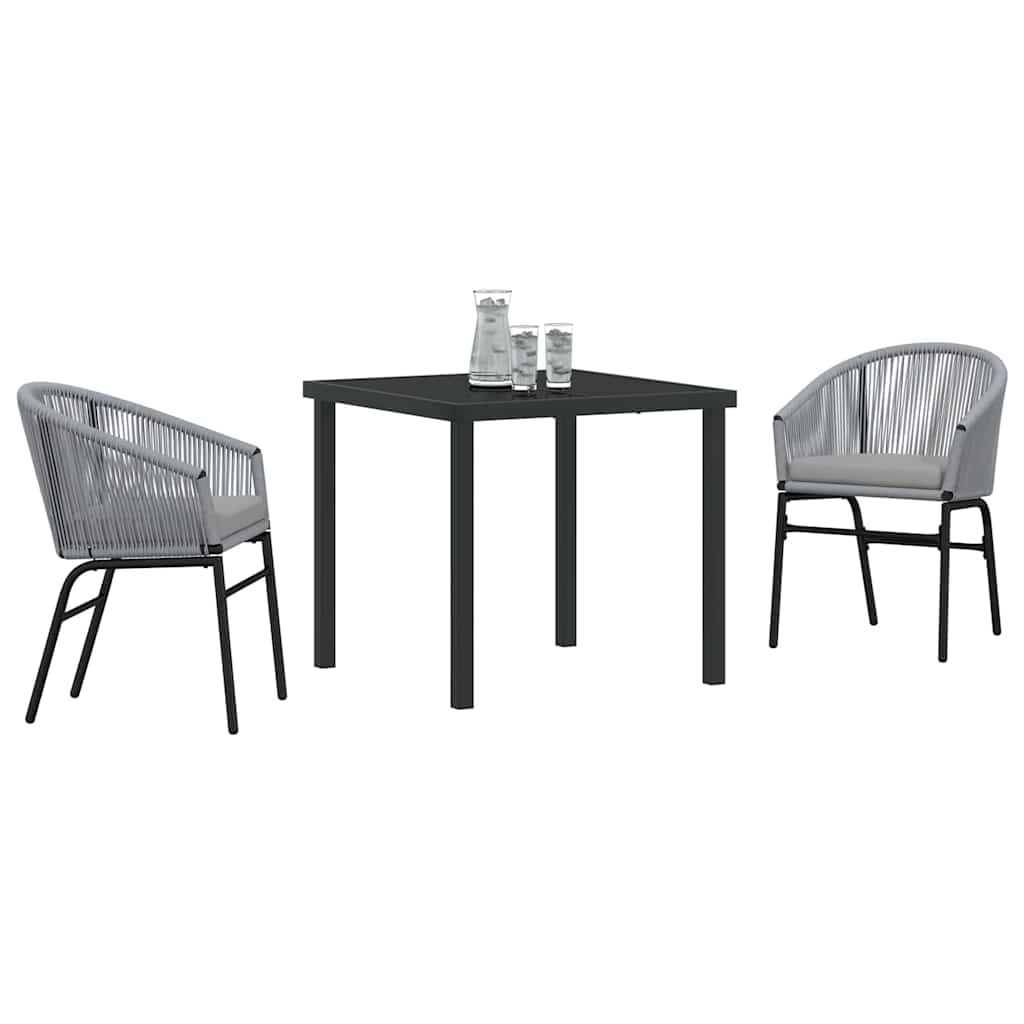 Ensemble de salle à manger pour jardin 3 pcs Anthracite - XIOS