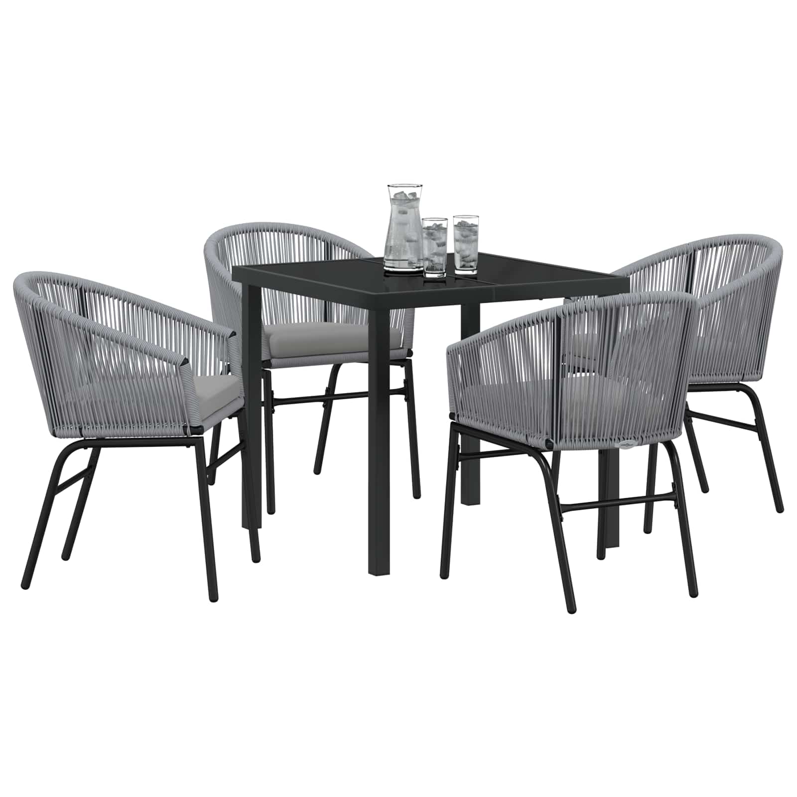 Ensemble de salle à manger pour jardin 5 pcs Anthracite - XIOS
