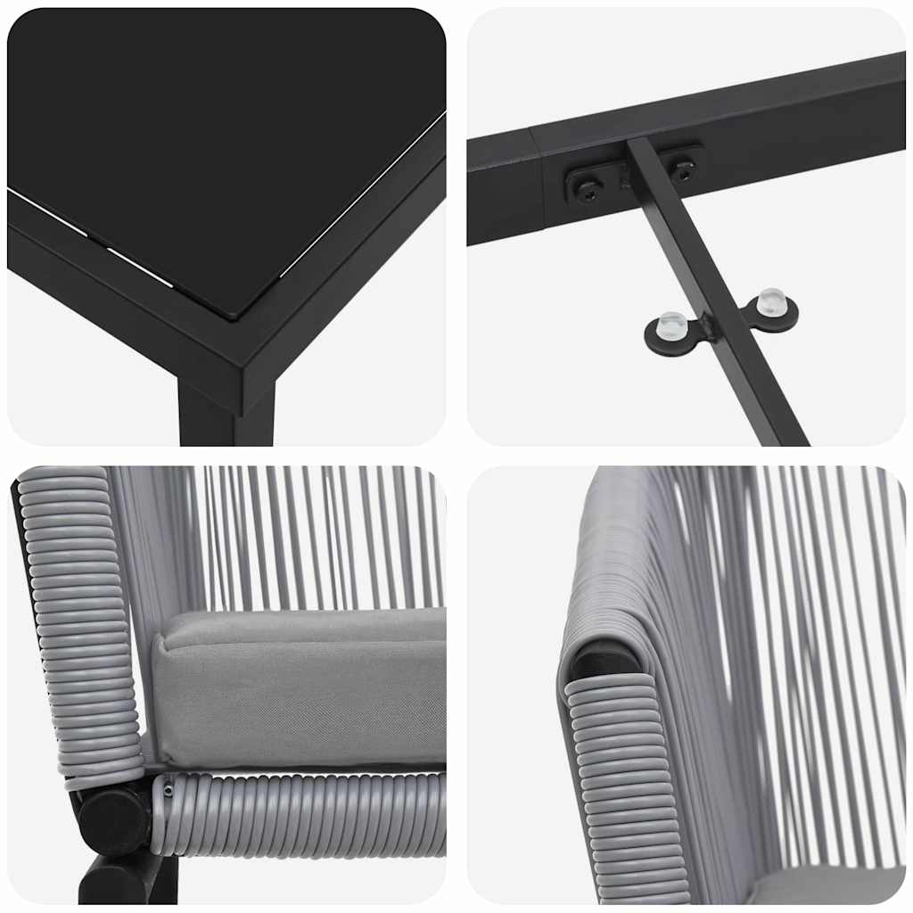 Ensemble de salle à manger pour jardin 7 pcs Anthracite - XIOS
