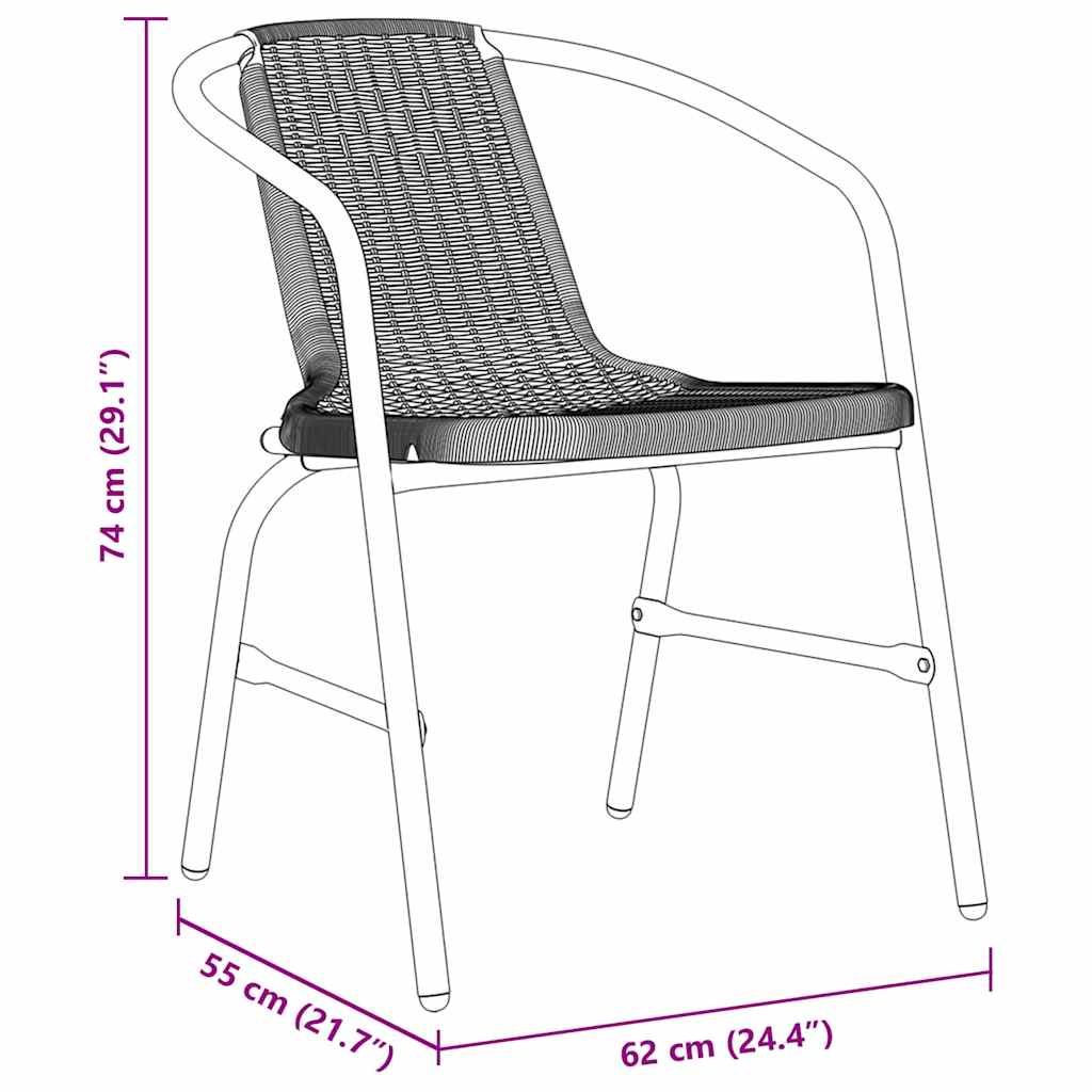 Ensemble de salle à manger pour jardin 5 pcs Noir - XIOS