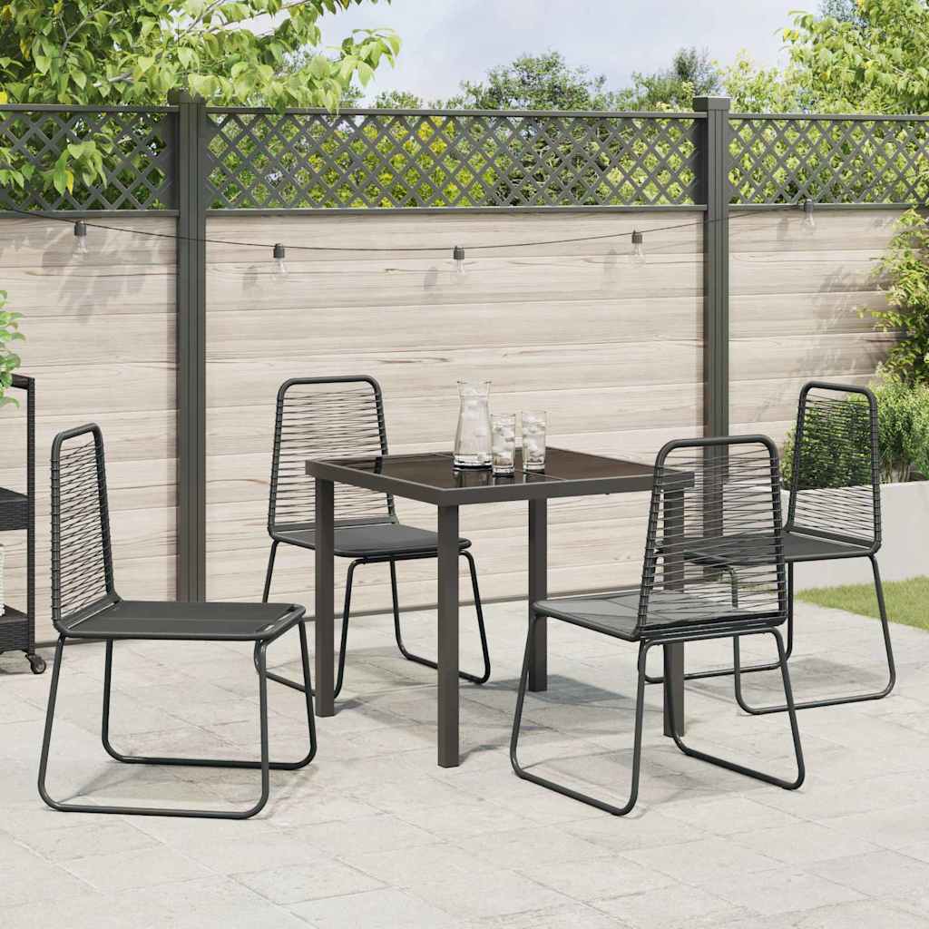 Ensemble de salle à manger pour jardin 5 pcs Noir - XIOS