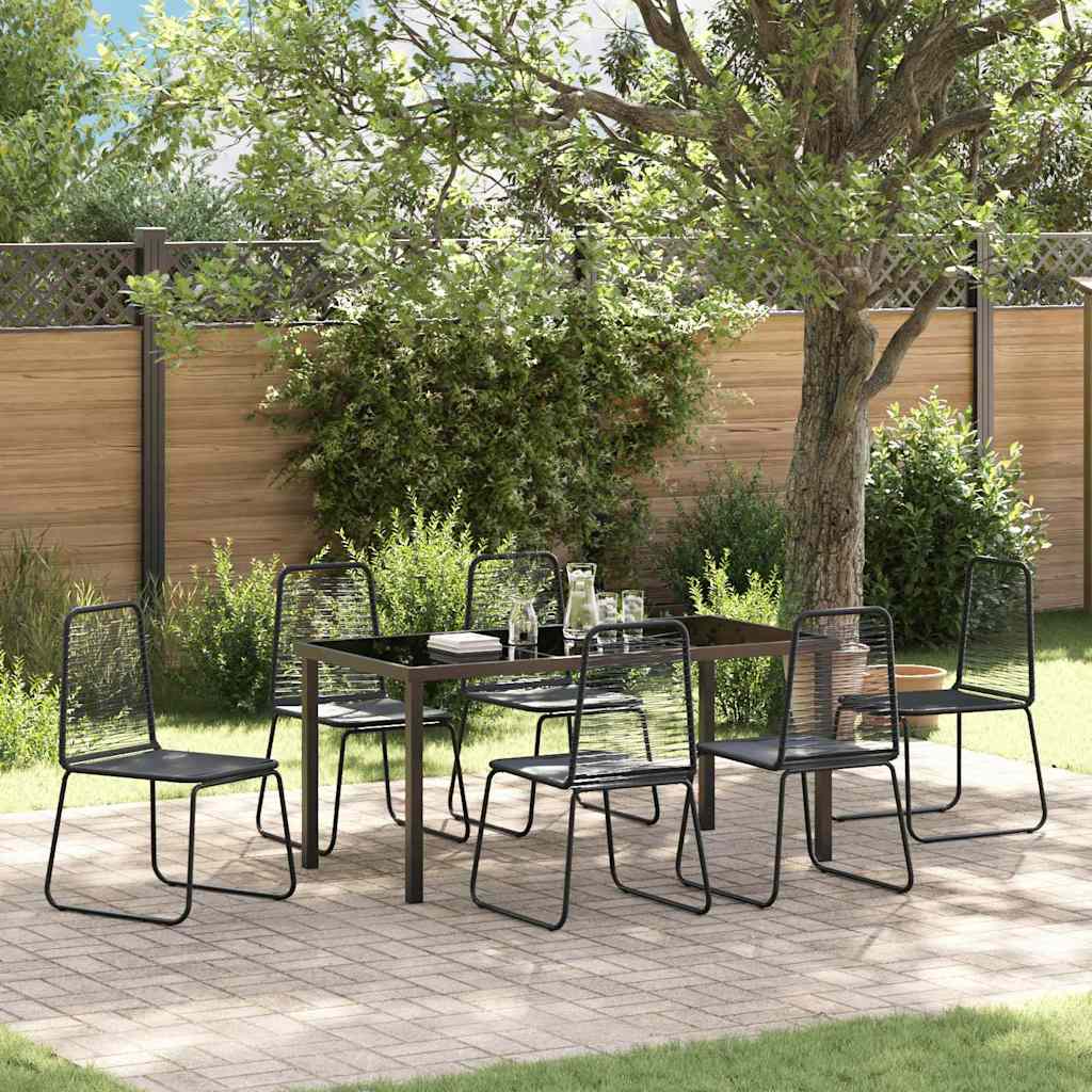 Ensemble de salle à manger pour jardin 7 pcs Noir - XIOS