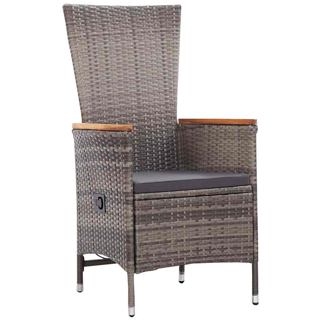 Ensemble de salle à manger pour jardin avec coussin 5 pcs Gris - XIOS