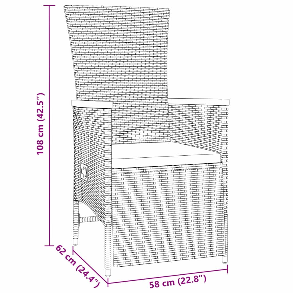 Ensemble de salle à manger pour jardin 5 pcs Gris polyrotin - XIOS