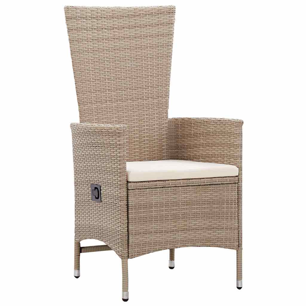 Ensemble de salle à manger pour jardin 5 pcs Beige polyrotin - XIOS