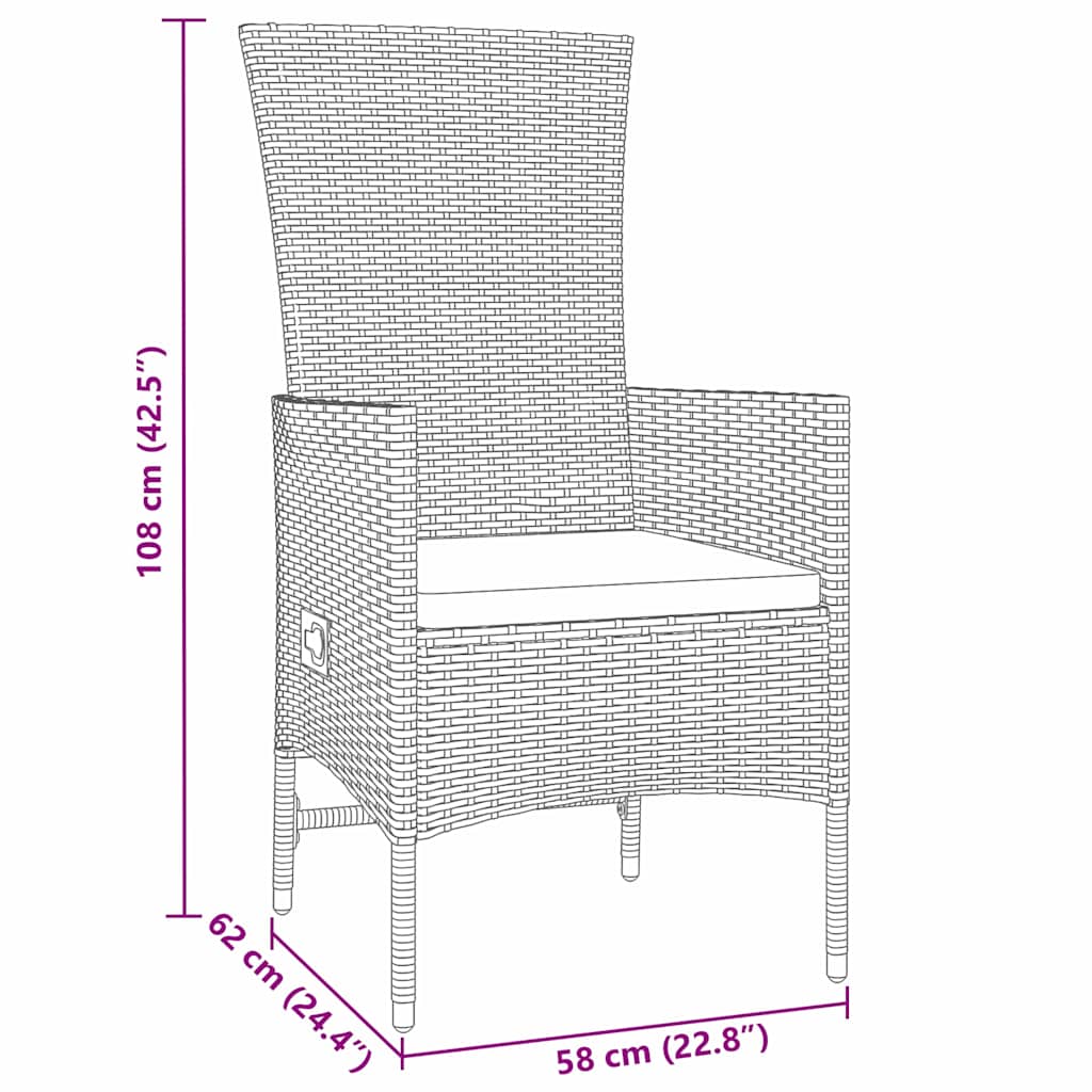 Ensemble de salle à manger pour jardin 3 pcs Beige polyrotin - XIOS