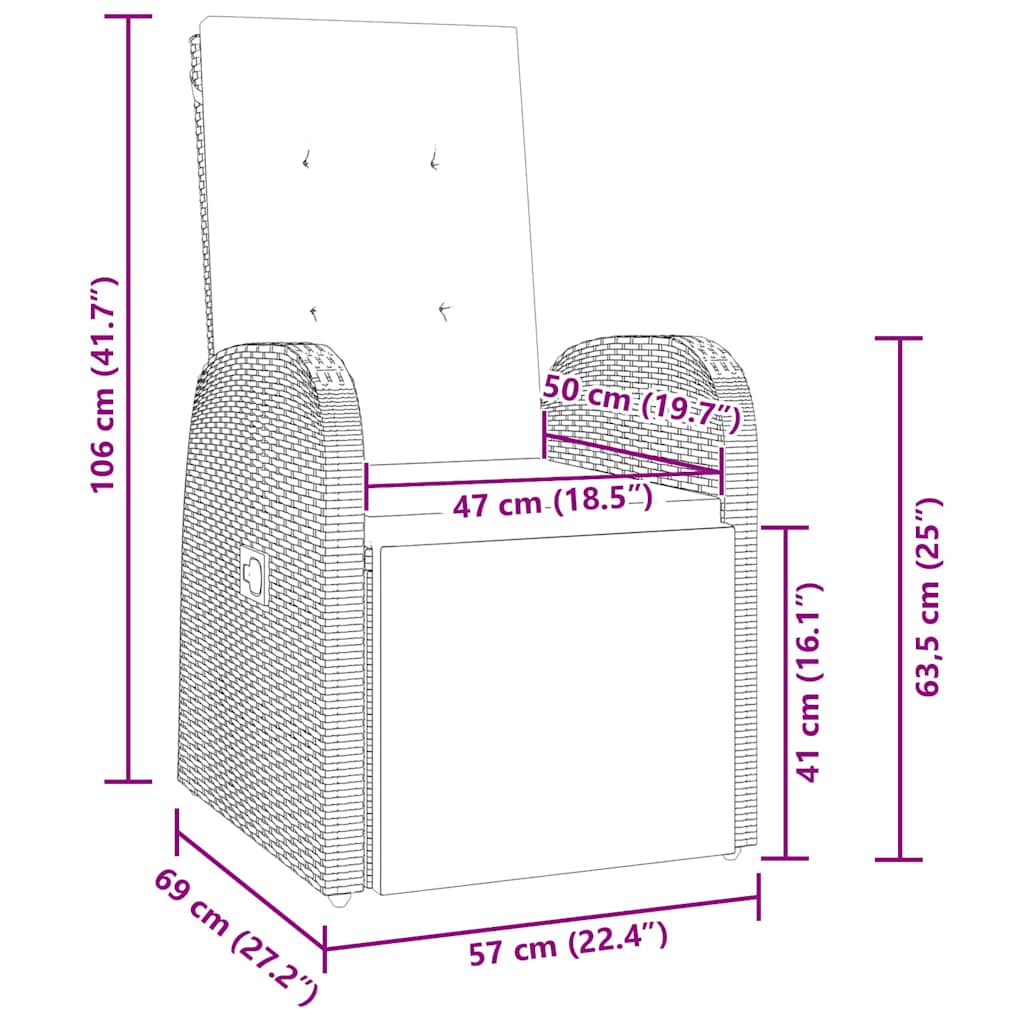 Ensemble de salle à manger pour jardin 5 pcs Gris polyrotin - XIOS
