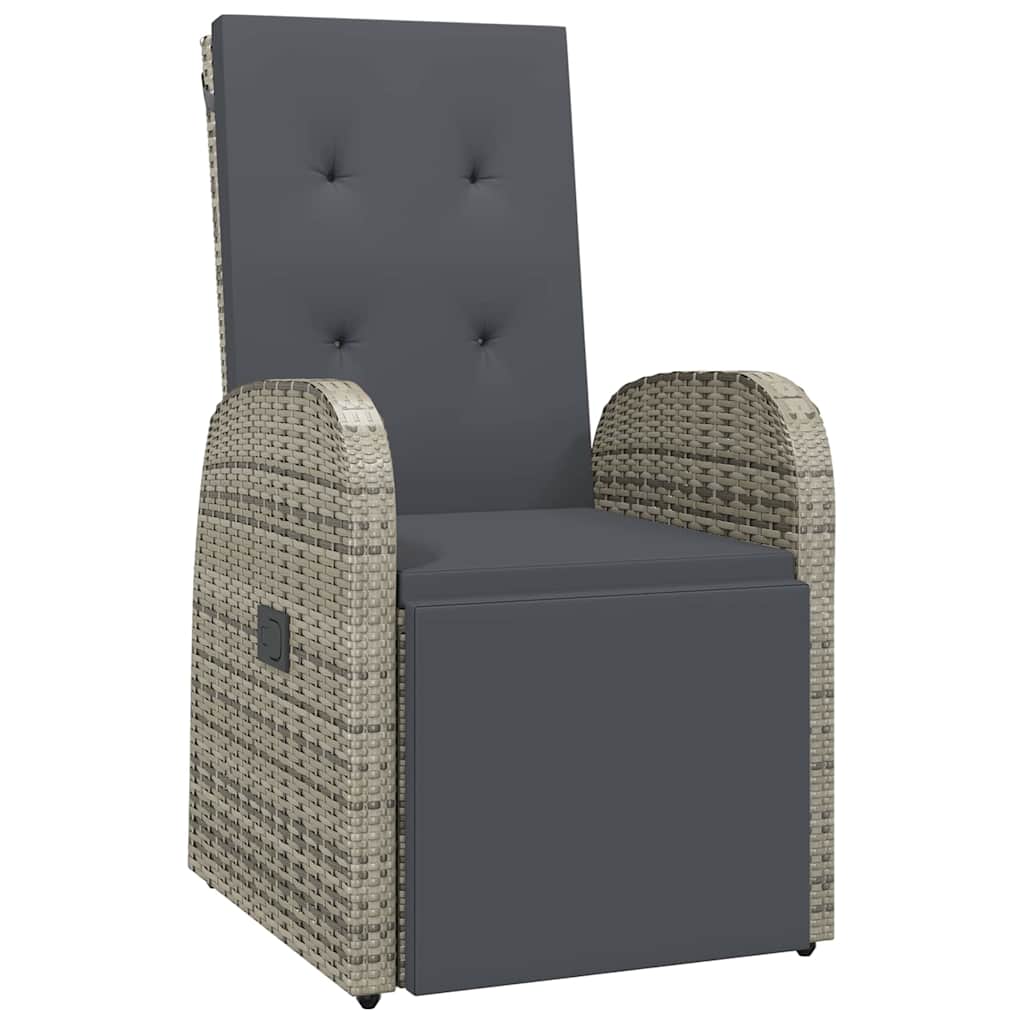 Ensemble de salle à manger pour jardin 5 pcs Gris polyrotin - XIOS