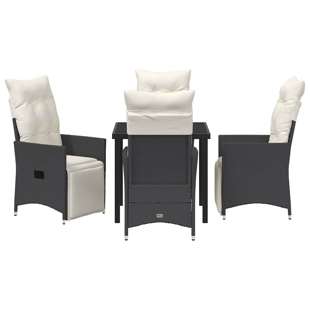 Ensemble de salle à manger pour jardin 5 pcs Noir polyrotin - XIOS