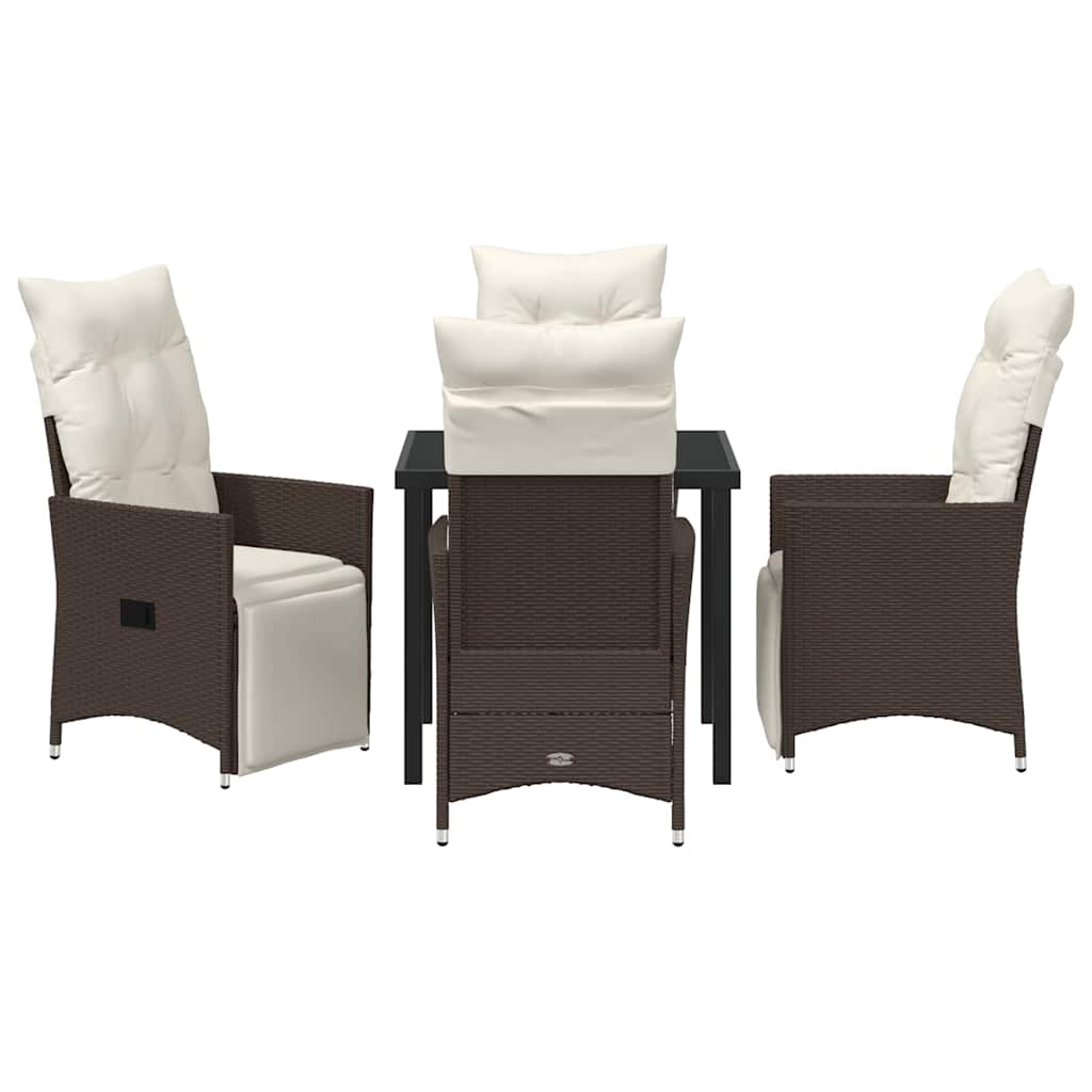 Ensemble de salle à manger pour jardin 5 pcs Marron polyrotin - XIOS