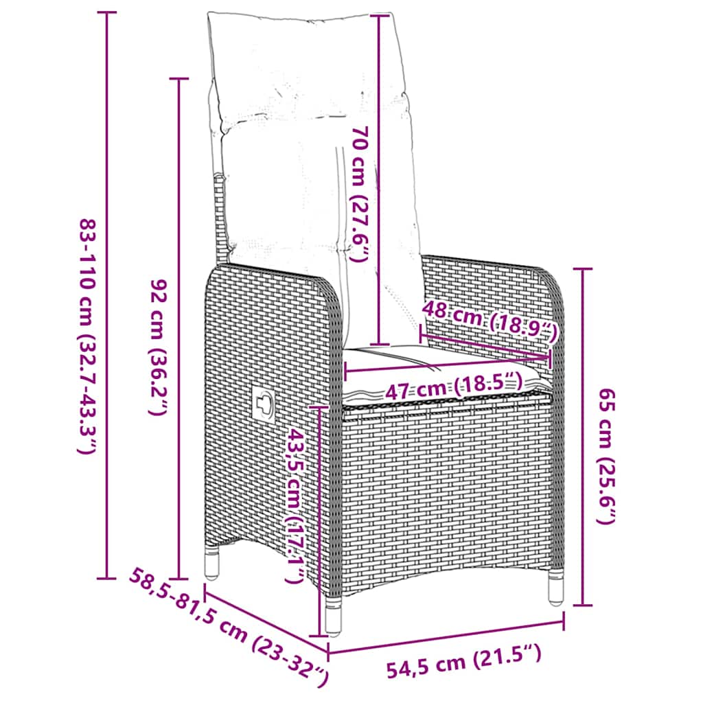 Ensemble de salle à manger pour jardin 5 pcs Noir polyrotin - XIOS