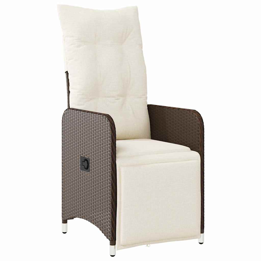 Ensemble de salle à manger pour jardin 7 pcs Marron polyrotin - XIOS