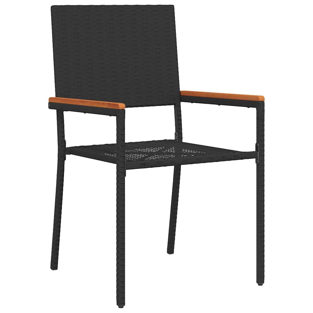 Ensemble de salle à manger pour jardin 7 pcs Noir polyrotin - XIOS
