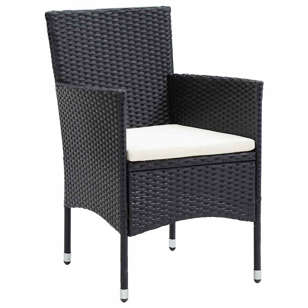 Ensemble de salle à manger pour jardin 9 pcs Noir polyrotin - XIOS