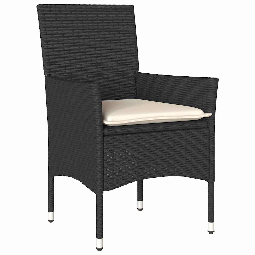 Ensemble de salle à manger pour jardin 5 pcs Noir polyrotin - XIOS
