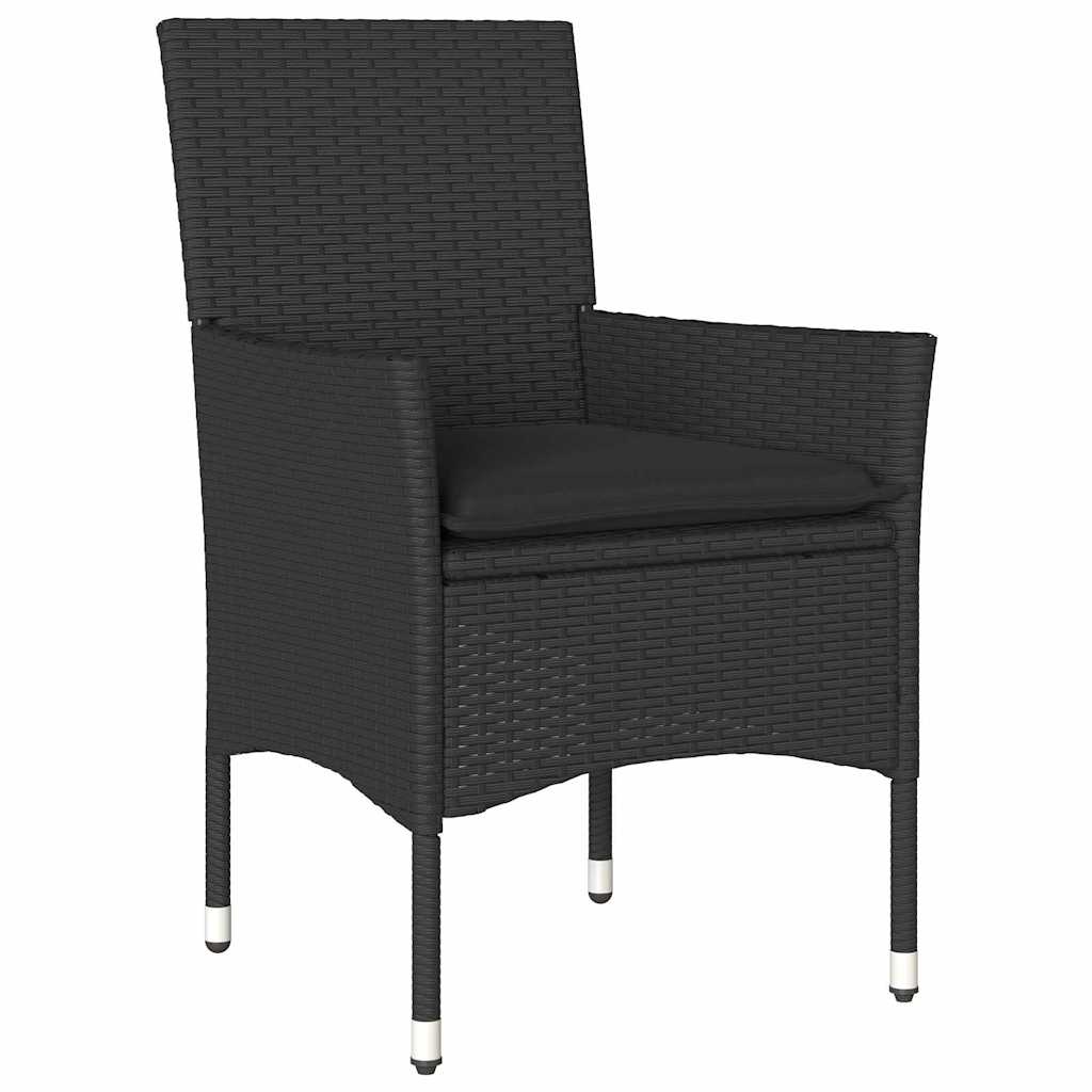 Ensemble de salle à manger pour jardin 5 pcs Noir polyrotin - XIOS