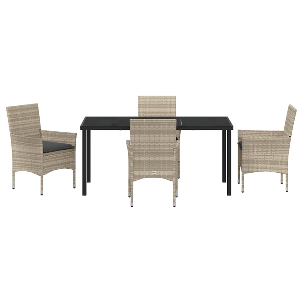 Ensemble de salle à manger pour jardin 5 pcs Gris clair - XIOS