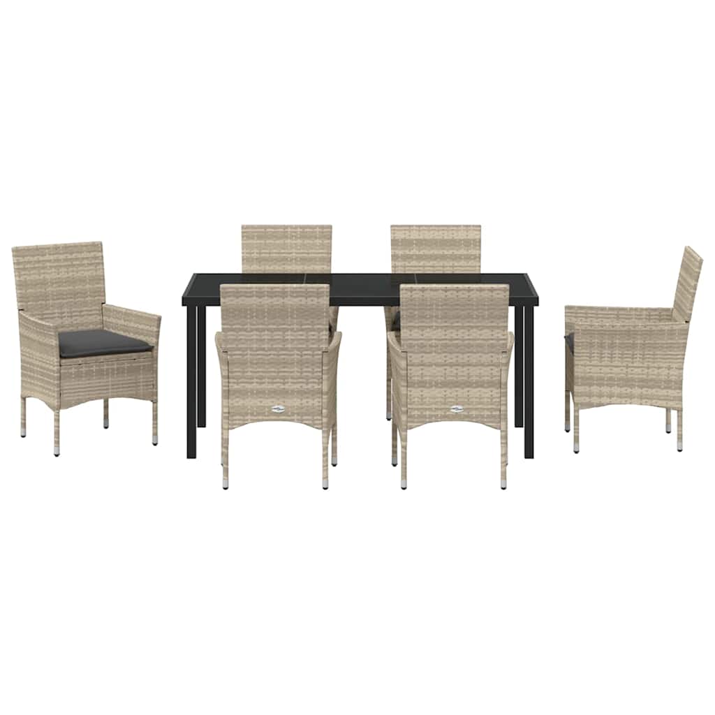 Ensemble de salle à manger pour jardin 7 pcs Gris clair - XIOS