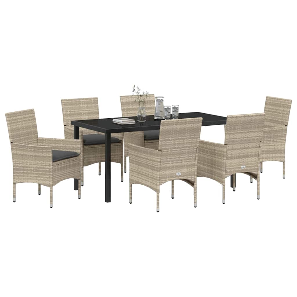 Ensemble de salle à manger pour jardin 7 pcs Gris clair - XIOS