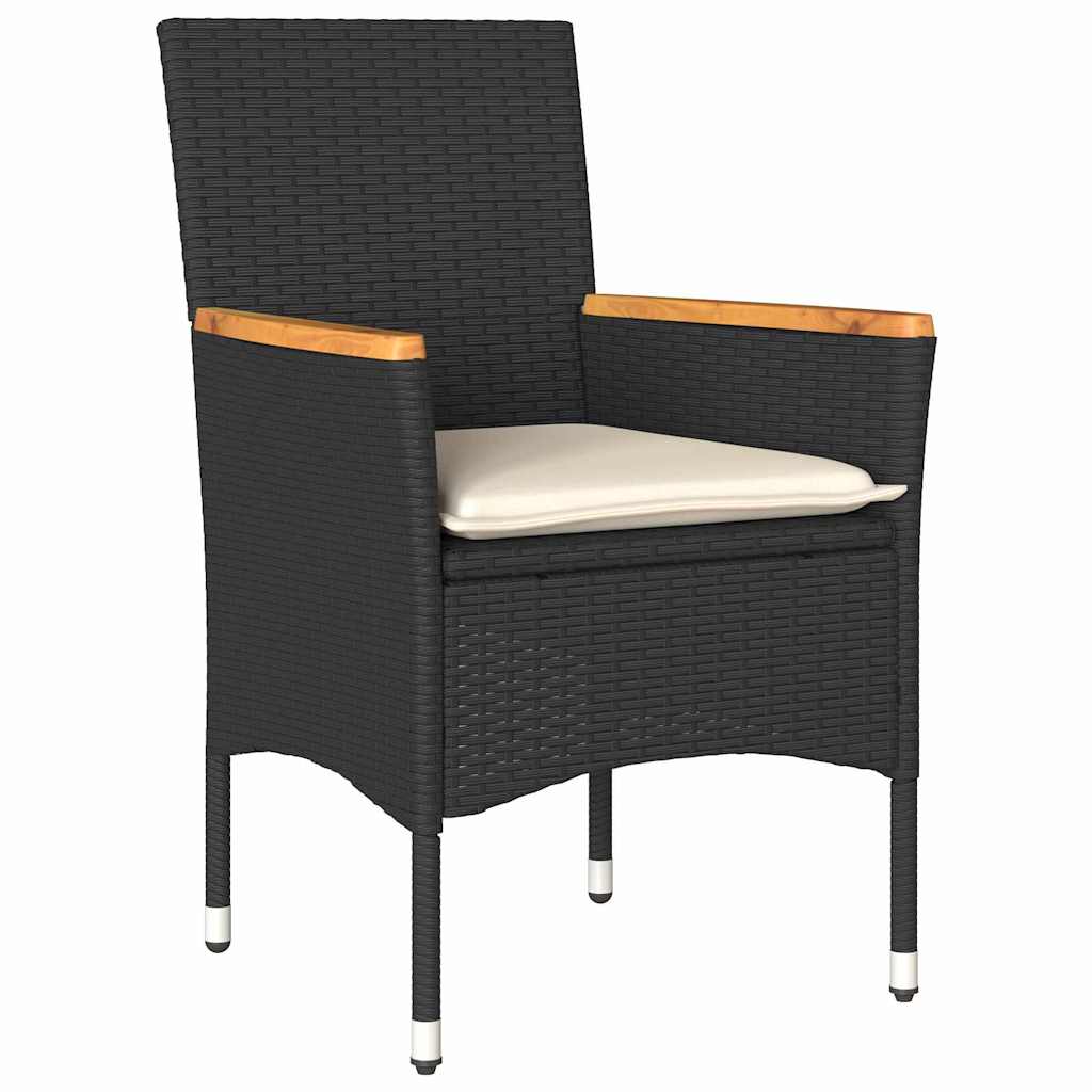 Ensemble de salle à manger pour jardin 7 pcs Noir polyrotin - XIOS