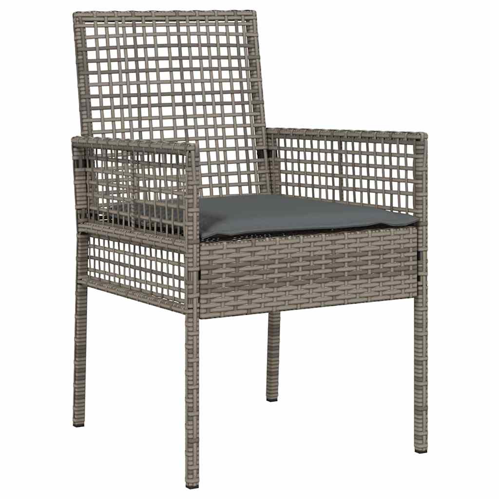 Ensemble de salle à manger pour jardin 5 pcs Gris polyrotin - XIOS