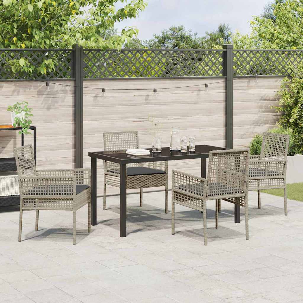 Ensemble de salle à manger pour jardin 5 pcs Gris clair - XIOS