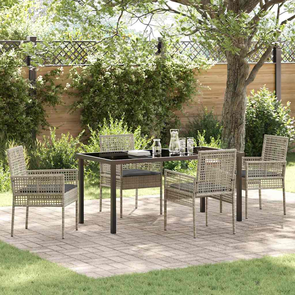 Ensemble de salle à manger pour jardin 5 pcs Gris clair - XIOS