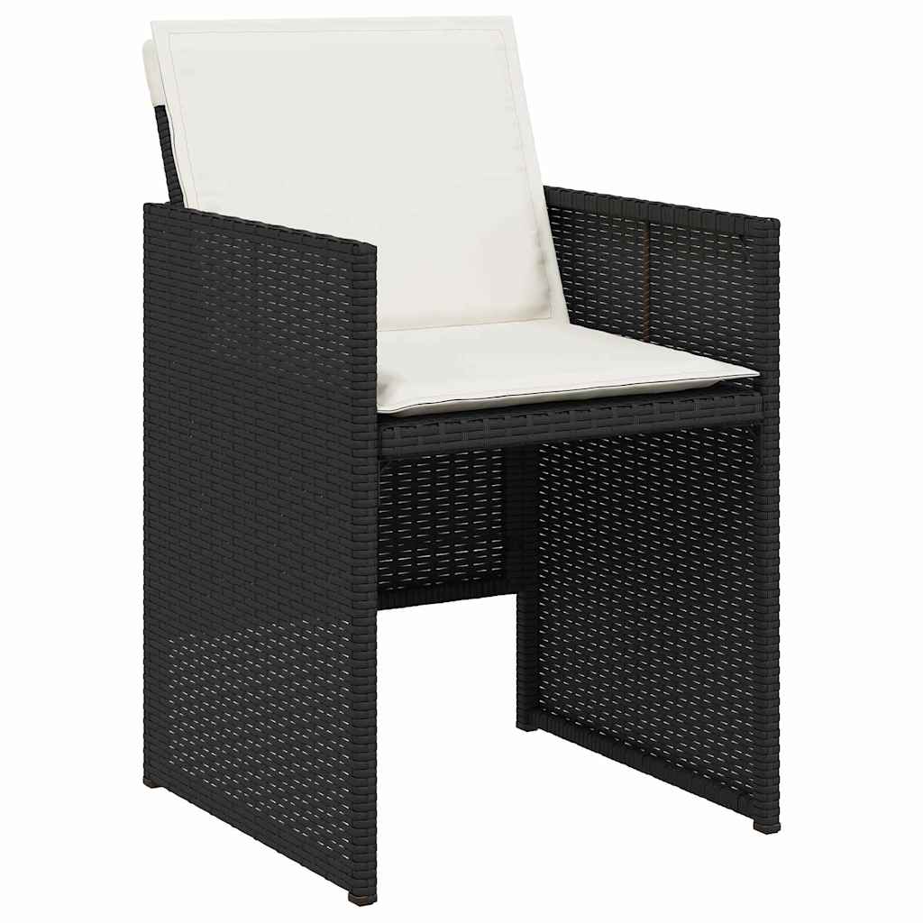Ensemble de salle à manger pour jardin 5 pcs Noir polyrotin - XIOS